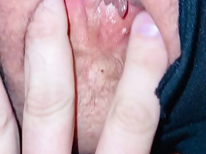 Finger Penetrating bbw wife  in ripped leggings.
