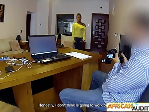 Uninhibited teen from Ethiopia blows a untouched diabolical bar-room during first casting