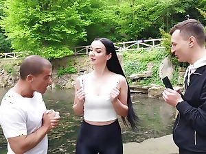 Sweetie Chick Orchestrate Luvs It Outdoors on every side Huge Tits and a Hot Pain in the neck